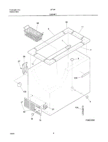 05 - Cabinet parts for Frigidaire Freezer CF184 from AppliancePartsPros.com