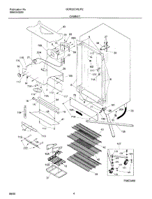 05 - Cabinet parts for Frigidaire Freezer GDR22CWL2 from AppliancePartsPros.com