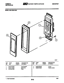 02 - Control Panel parts for Frigidaire Microwave 856-2288-10/02 from AppliancePartsPros.com