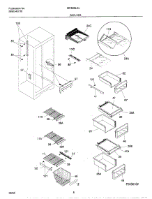 09 - Shelves parts for Frigidaire Refrigerator MRS26LGJQ2 from AppliancePartsPros.com