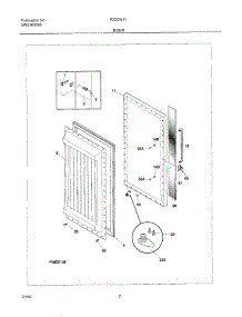 03 - Door parts for Frigidaire Freezer F22CW11 from AppliancePartsPros.com