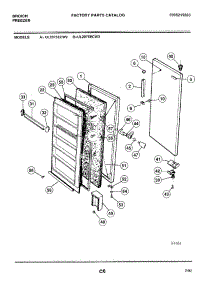 03 - Door parts for Frigidaire Freezer UL2075ECW2 from AppliancePartsPros.com