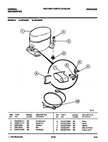 05 - Compressor parts for Frigidaire Freezer GDH40E6 from AppliancePartsPros.com