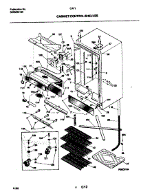 05 - Cabinet / Control / Shelves parts for Frigidaire Television CAF12 from AppliancePartsPros.com