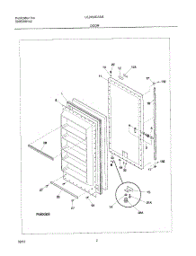 03 - Door parts for Frigidaire Freezer UL2494CA6 from AppliancePartsPros.com