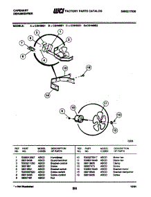 04 - Motor parts for Frigidaire Dehumidifier CDH50E1 from AppliancePartsPros.com