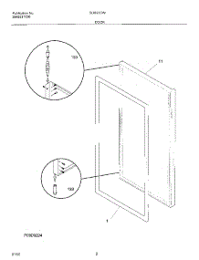 03 - Door parts for Frigidaire Freezer GDR22CWL1 from AppliancePartsPros.com