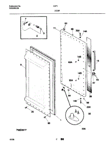 03 - Door parts for Frigidaire Television CAF11 from AppliancePartsPros.com