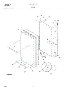 03 - Door parts for Frigidaire Freezer UL2494ECW10 from AppliancePartsPros.com