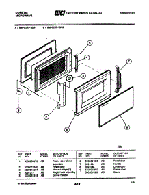 03 - Door parts for Frigidaire Microwave 856-2287-10/01 from AppliancePartsPros.com
