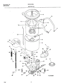 05 - Motor / Tub parts for Frigidaire Washer MWX233REW2 from AppliancePartsPros.com