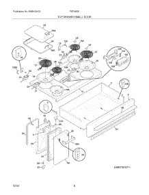 07 - Top / Drawer / Small Door parts for Frigidaire Range FEF455BBC from AppliancePartsPros.com