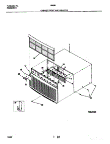 03 - Cabinet Front And Wrapper parts for Frigidaire Air Conditioner HA80B from AppliancePartsPros.com