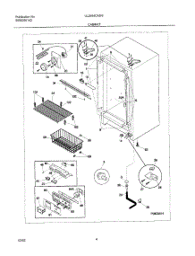 05 - Cabinet parts for Frigidaire Freezer UL2494CA6 from AppliancePartsPros.com