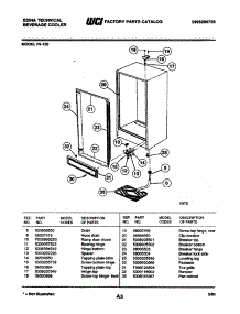 03 - Cabinet parts for Frigidaire Wine Cooler F6-120 from AppliancePartsPros.com