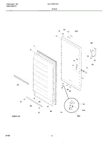 03 - Door parts for Frigidaire Freezer UL2100ECW1 from AppliancePartsPros.com
