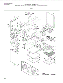 05 - Body parts for Frigidaire Range FEF367CGSB from AppliancePartsPros.com