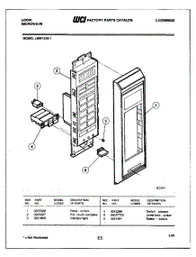 02 - Control Panel parts for Frigidaire Microwave LMW1350-1 from AppliancePartsPros.com