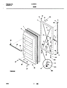 03 - Door parts for Frigidaire Freezer UL5000ECW0 from AppliancePartsPros.com