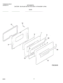 09 - Door parts for Frigidaire Range MEF326WFSC from AppliancePartsPros.com
