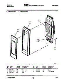 02 - Control Panel parts for Frigidaire Microwave 856-2287-10/01 from AppliancePartsPros.com
