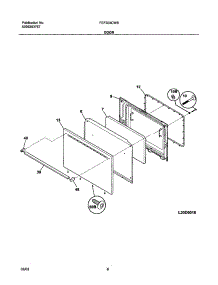 09 - Door parts for Frigidaire Range FEF303CWB from AppliancePartsPros.com