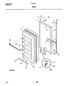03 - Door parts for Frigidaire Freezer UL4000ECW2 from AppliancePartsPros.com