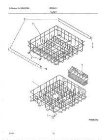 13 - Racks parts for Crosley Dishwasher CDBE241AW0 from AppliancePartsPros.com