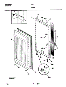 03 - Door parts for Frigidaire Television CAF12 from AppliancePartsPros.com