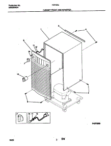 03 - Cabinet Front And Wrapper parts for Frigidaire Dehumidifier HDH25E from AppliancePartsPros.com