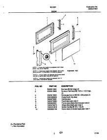 03 - Door parts for Frigidaire Microwave 56-2281-10/03 from AppliancePartsPros.com