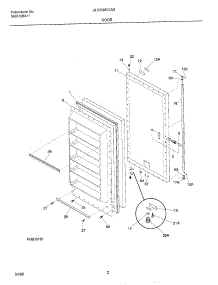 03 - Door parts for Frigidaire Freezer UL5000ECW3 from AppliancePartsPros.com
