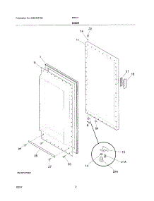 03 - Door parts for Frigidaire Freezer FMR11 from AppliancePartsPros.com