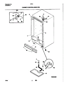 03 - Cabinet / Control / Shelves parts for Frigidaire Freezer ER163 from AppliancePartsPros.com