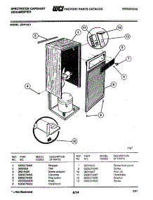 02 - Wrapper parts for Frigidaire Dehumidifier CDH13E1 from AppliancePartsPros.com
