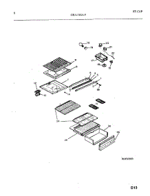 07 - Shelves parts for Frigidaire Freezer GEA1310A19 from AppliancePartsPros.com