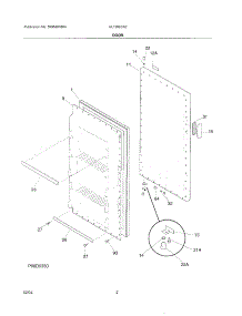03 - Door parts for Frigidaire Freezer UL1293CA2 from AppliancePartsPros.com