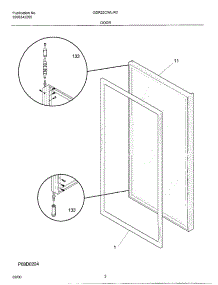 03 - Door parts for Frigidaire Freezer GDR22CWR2 from AppliancePartsPros.com