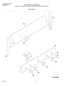 03 - Backguard parts for Frigidaire Range MGF300PBWH from AppliancePartsPros.com