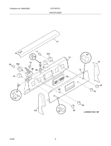 03 - Backguard parts for Frigidaire Range CFEF357EC1 from AppliancePartsPros.com