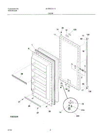 03 - Door parts for Frigidaire Freezer UL5000CA4 from AppliancePartsPros.com