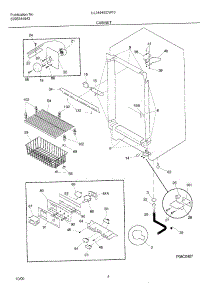 05 - Cabinet parts for Frigidaire Freezer UL2494ECW10 from AppliancePartsPros.com