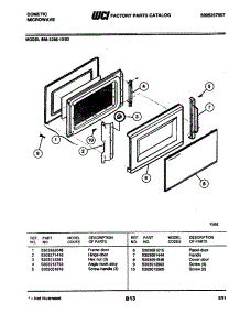 03 - Door parts for Frigidaire Microwave 856-2288-10/02 from AppliancePartsPros.com