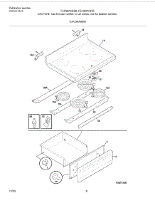 07 - Top / Drawer parts for Frigidaire Range FEF367CGSB from AppliancePartsPros.com