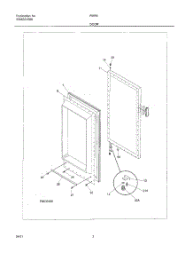 03 - Door parts for Frigidaire Freezer FMR8 from AppliancePartsPros.com