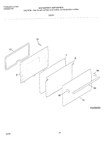 11 - Door parts for Frigidaire Range MGF300PBDH from AppliancePartsPros.com