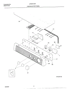 07 - Controls / Top Panel parts for Frigidaire Dryer LFD301GW0 from AppliancePartsPros.com