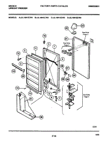 03 - Door parts for Frigidaire Freezer UL1991ECW3 from AppliancePartsPros.com