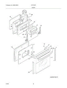 09 - Door parts for Frigidaire Range CFEF357ES1 from AppliancePartsPros.com