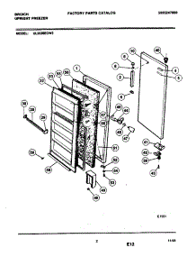 03 - Door parts for Frigidaire Freezer UL2030ECW3 from AppliancePartsPros.com